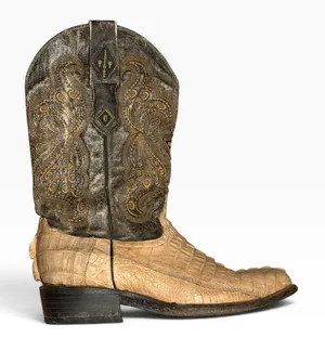 Correcaminos Caiman Belly Exotic Leather Western Cowboy Boots Tan Brown MEX 27.5 thumbnail 1