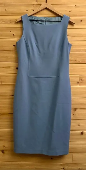 NWT Oscar De La Renta Size 8/M Wool Blend Sheath High Neck Knee Length Dress thumbnail 1