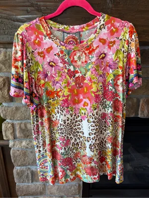 Johnny Was Wild Garden Puff Sleeve Top thumbnail 1