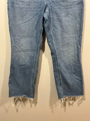 J. Crew Demi Boot Cut Cropped Raw-Hem Jeans in Medium Blue Size 29 thumbnail 3