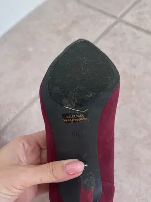 G by GUESS Burgundy Suede Pointed Toe Pumps Y2K Stiletto Heels 7.5 thumbnail 4