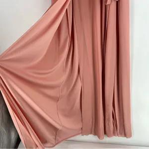 Show Me Your MuMu Pink Crepe Chiffon‎ Flutter Sleeve V-Neck Wrap Maxi Dress S thumbnail 7
