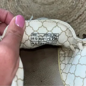 Hey Dude Wendy Sparkling Gold Beige Slip On Shoes Women's Size 10 thumbnail 4