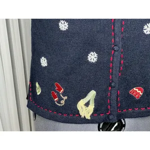 Christopher & Banks Christmas winter sweater vest snowflake mitten hat scarf thumbnail 2