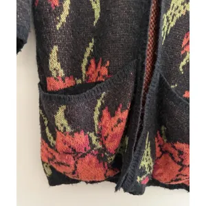 Free People Flower Power Boho Cardigan Sweater Women's Size Medium‎ thumbnail 9