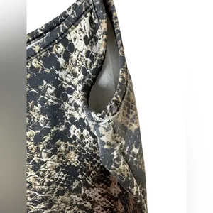 Zara Collection Snake Print Cami Top‎ Spaghetii Strap Black Gold Tan Size S thumbnail 4