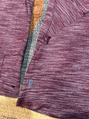 Lululemon Mock Neck & Go Take Off Cutout Long Sleeve Shirt Top Space Dye Size 12 thumbnail 3