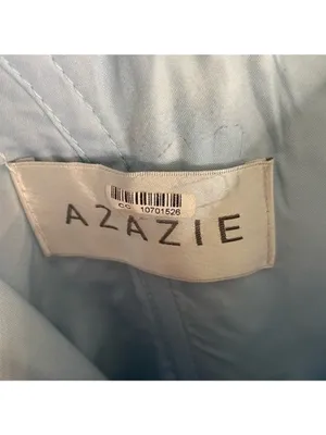Azazie light Blue pastel full length Formal Dress - no size listed romantic thumbnail 5