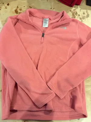 pink north face fleece thumbnail 1
