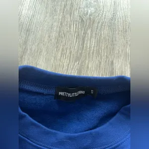 Nwot Plt Blue With White Print Sweatshirt S thumbnail 3