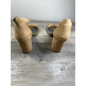 Women's Worthington "Becklyn" Block Heel Sandals – Tan Faux Suede Size 8.5 M thumbnail 7