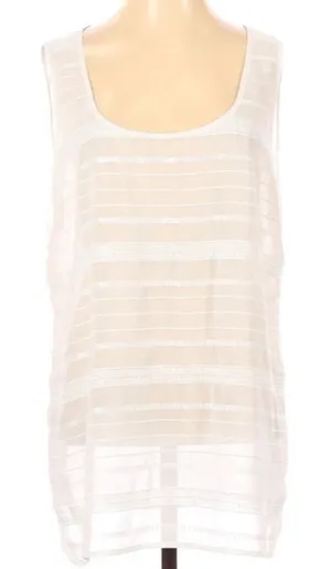 ANN Taylor LOFT size small white sheer top thumbnail 1