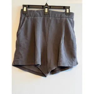 Aerie Womens‎ Fleece Lounge Shorts Charcoal Gray Elastic Waist High Rise 2831 thumbnail 3