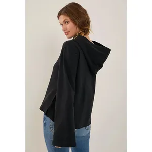 Anthropologie Super Nice Letters True Love Cropped Graphic Hoodie M Sweatshirt‎ thumbnail 3