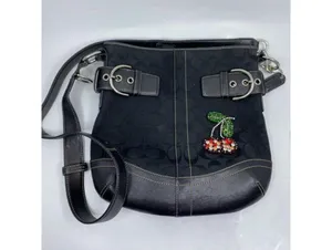 Coach Black Jacquard Fabric Signature Crossbody thumbnail 3