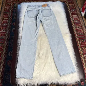 Zara Light Wash High Rise Straight Leg Jeans thumbnail 5