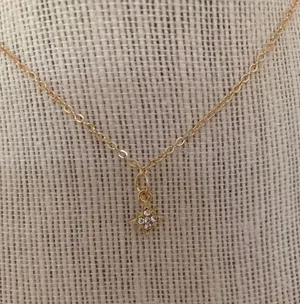 💥$2💥Gold And Crystal Star Necklace Gold thumbnail 2