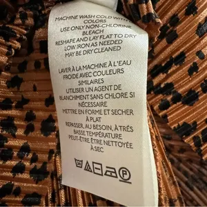 Anthropologie Leopard Print Deep V-neck Drawstring‎ Waist Blouse thumbnail 6
