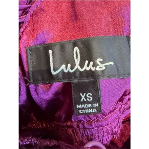 NWT Lulus Women’s Magic Moments Plum Purple Lace-Up Lace Midi Dress Size XS thumbnail 5