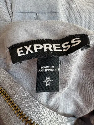 Express Women's Medium Gray Sleeveless Racerback Tank Top with Back Zipper thumbnail 5