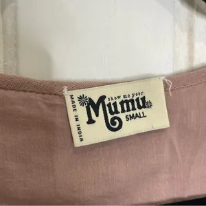 Show Me Your Mumu Romina Tunic Dress Mauve Boho Bell Sleeve Pom Pom Small 845 thumbnail 6