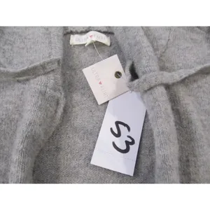 Ultra Flirt M Gray Cropped Zip Up Hoodie Hooded Sweater Cozy Knit NWT S/M thumbnail 9