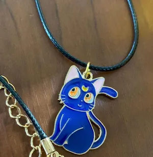 Handmade Necklace Kawaii Cat Luna Sailor Moon thumbnail 2