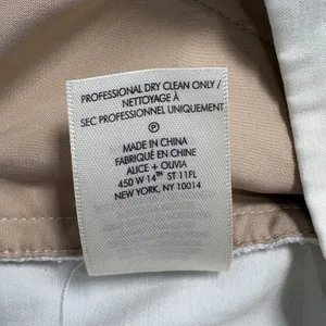 Alice + Olivia Stacy Slim‎ Trouser Pants Ivory Stretch Minimalist Office 6 thumbnail 10