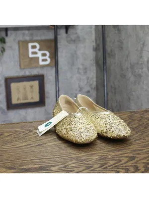 A New Day Womens Sammie Shoes Sequin Ballet Flats 94685489 Gold Yellow 9M thumbnail 3