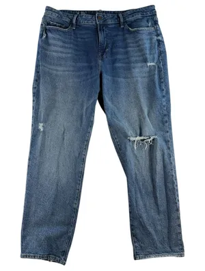 a.n.a. A New Approach Sz 14 Jeans‎ Mid Rise Boyfriend Straight Distressed Grunge thumbnail 1