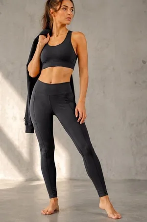 Women'S Lululemon Speed Up Tight Pants Leggings Yoga Running Black Sz 6 Nice! thumbnail 1