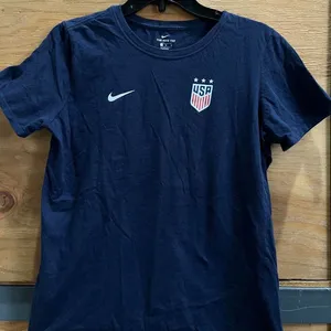 Nike Women's Navy and Black T-shirt thumbnail 1
