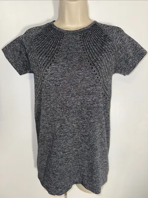 Primark Workout Top Short Sleeve Heather Gray Women’s 10 / 12 thumbnail 1