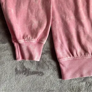 Barbie Pink Acid Wash Glitter Logo Crewneck Sweatshirt Womens Medium thumbnail 4