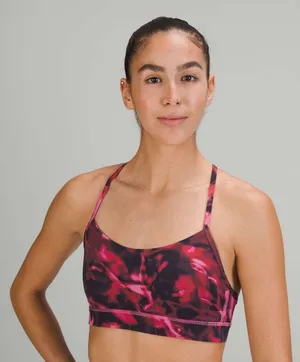 Lululemon Flow Y‎ Nulu Bra *Light Support, A–C Cups Intensity Pink Blossom Multi thumbnail 1