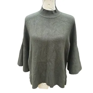 Modern Citizen Fernanda 3/4 Bell Sleeve Sweater‎ in Hunter Green Small thumbnail 3