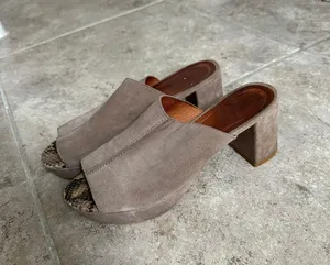Free People Gray  mules thumbnail 1