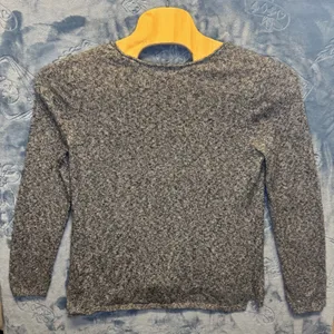1829‎ | Old Navy Marled Knit V-Neck Pullover Sweater Grey Women XL thumbnail 2