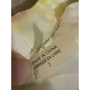 Alice‎ + Olivia Size 2 Shannon Pleated Citrus Yellow Print Overlay Maxi Skirt thumbnail 4