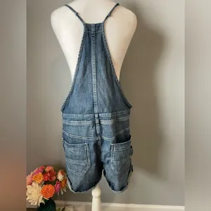 Anthropologie Pilcro Everyday Button Front Denim Short Overalls thumbnail 6