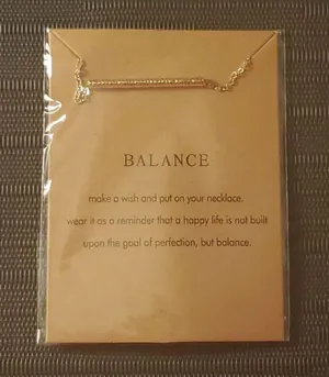 Inspirational BALANCE Pendant Necklace thumbnail 1
