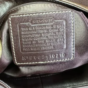 Coach Hamptons Clip Leather Hobo Bag Brown Pebbled Brass Y2K Shoulder Bag 10210 thumbnail 2