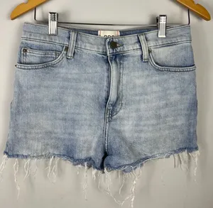 BDG Urban Outfitters Girlfriend Denim Shorts Light Wash Frayed Hem Size 28 thumbnail 1