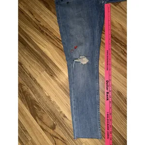 Levi's 535 Super‎ Skinny Jeans Womens Sz 30 Blue Denim Stars Accents Artsy Art thumbnail 11