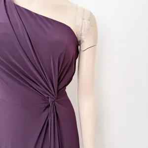 [BHLDN] Brixen Purple Plum One Shoulder Side Slit Knotted Formal Dress NWT Sz 12 thumbnail 8