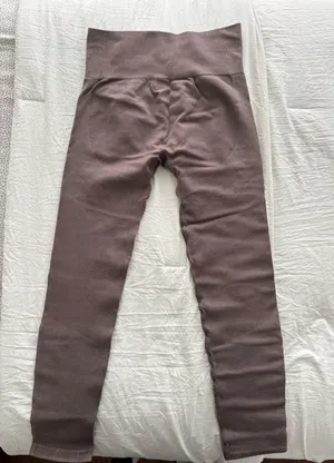 JoyLab Brown Seamless High Rise Ribbed Leggings thumbnail 1