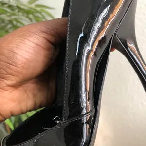 BCBGirls Y2K Patent Black silver buckle office siren core preppy academia high heels 3” stiletto-6B #gothic #whimsygoth thumbnail 8