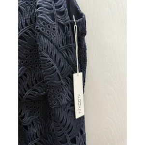 Chico's‎ Navy Blue Palm Leaf Lace Halter Midi Dress NWT Size 0.5 US 6 thumbnail 9