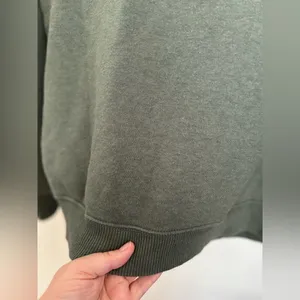 American Eagle Mock Neck Fleece Sweatshirt X-Small Green thumbnail 8
