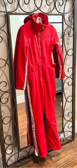 Slope Siren Small S red ski suit one piece ski thumbnail 1